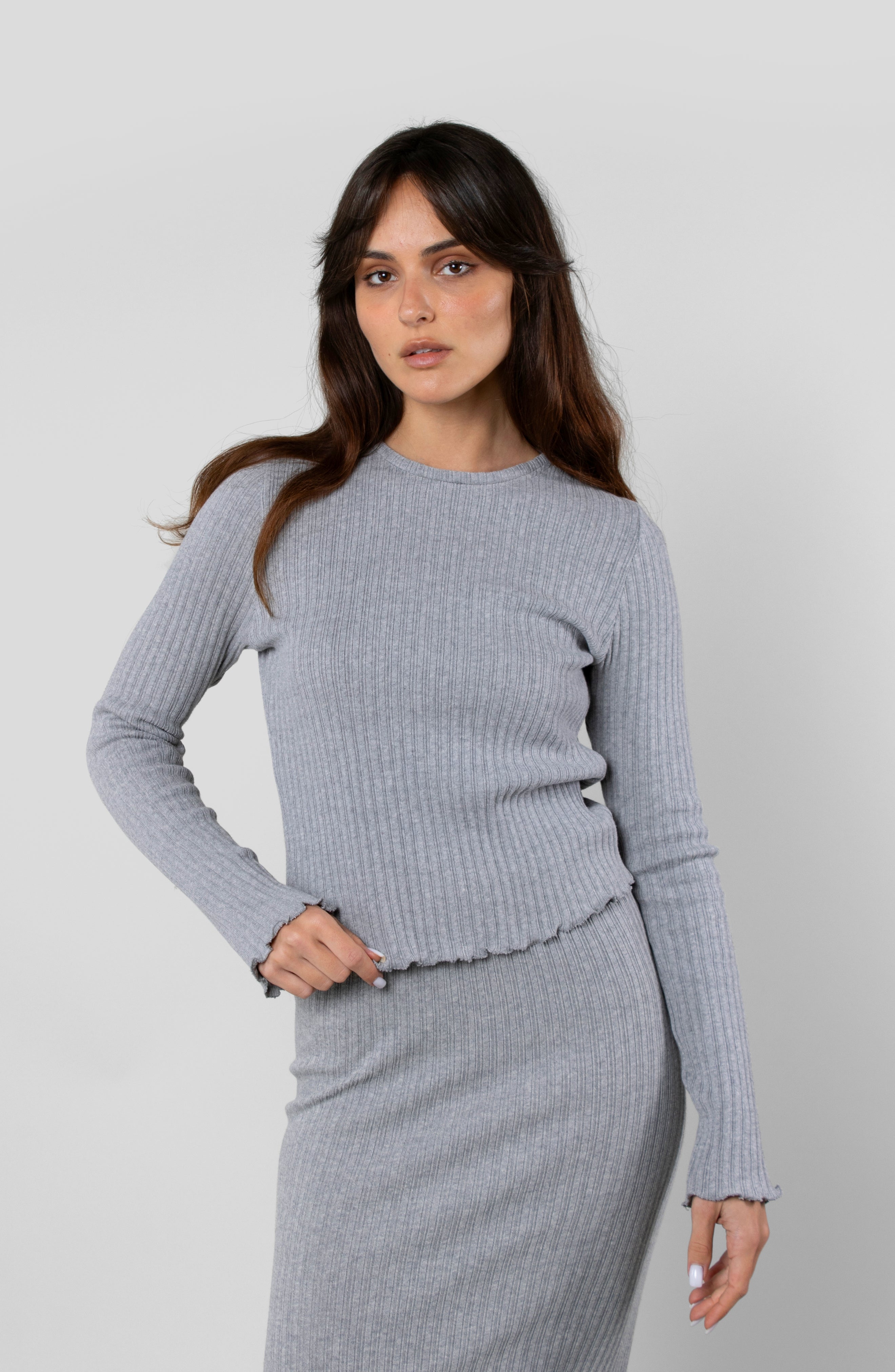 COTTON RIB LONG SLEEVE