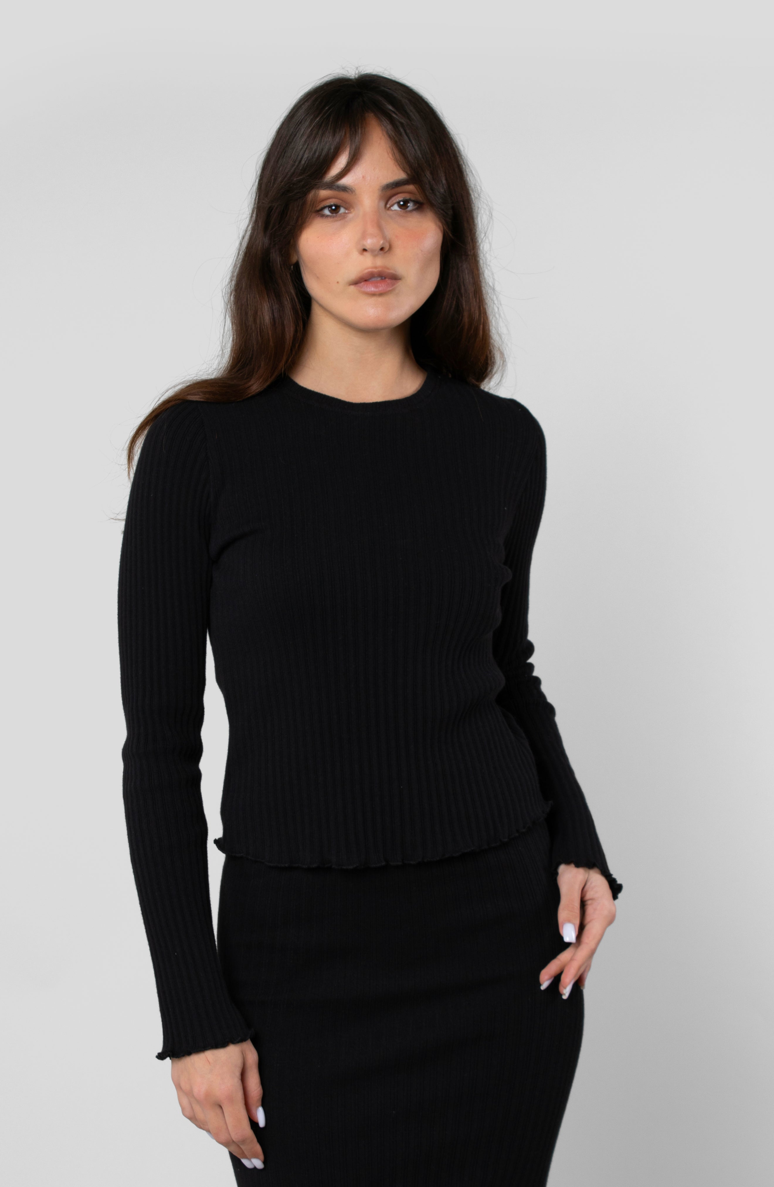 COTTON RIB LONG SLEEVE