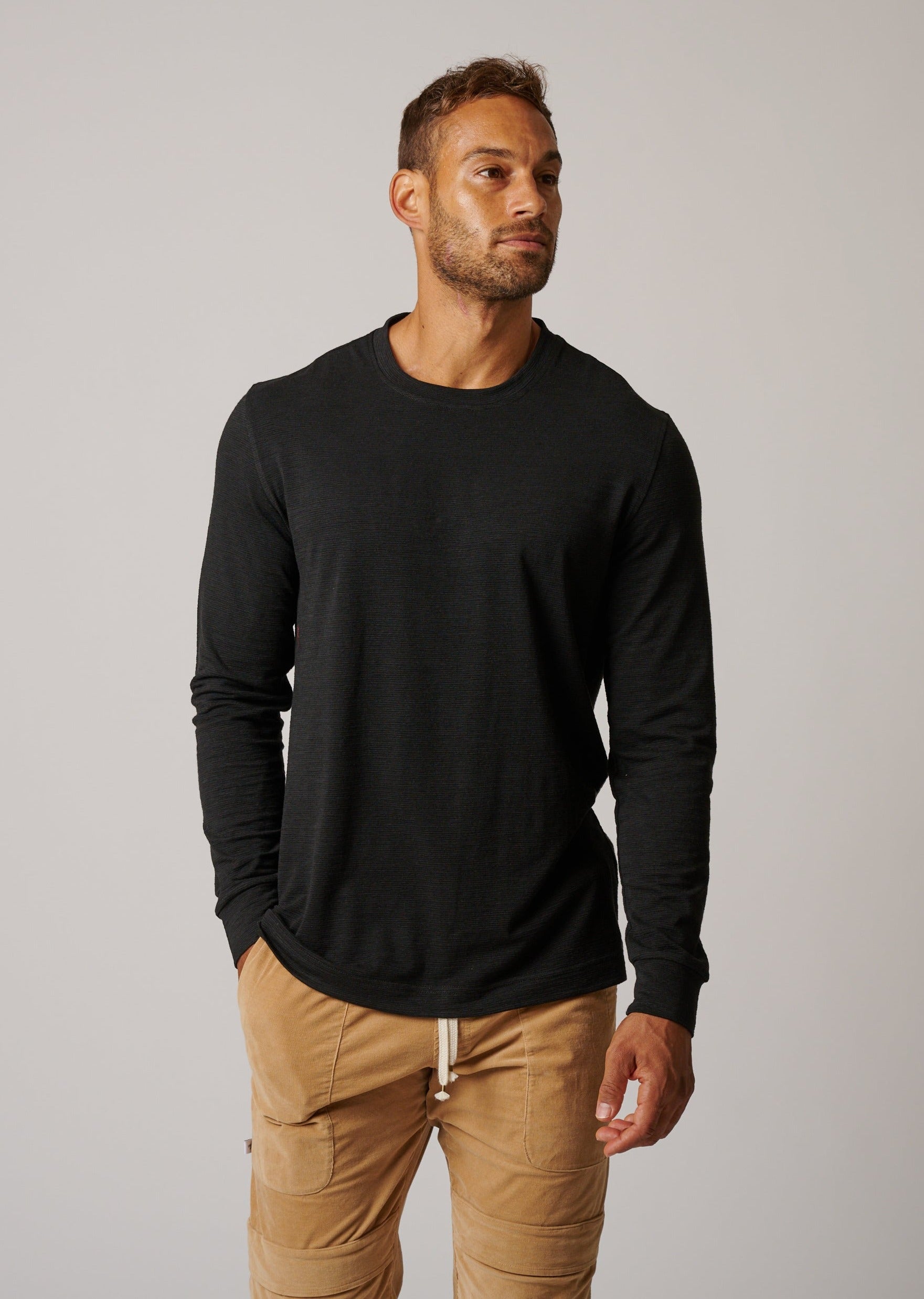 LONG SLEEVE SLUB T-SHIRT