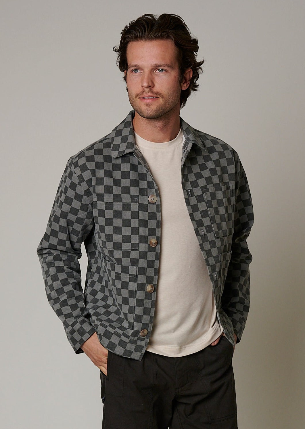 CHARCOAL CHECKMATE RANCH JACKET