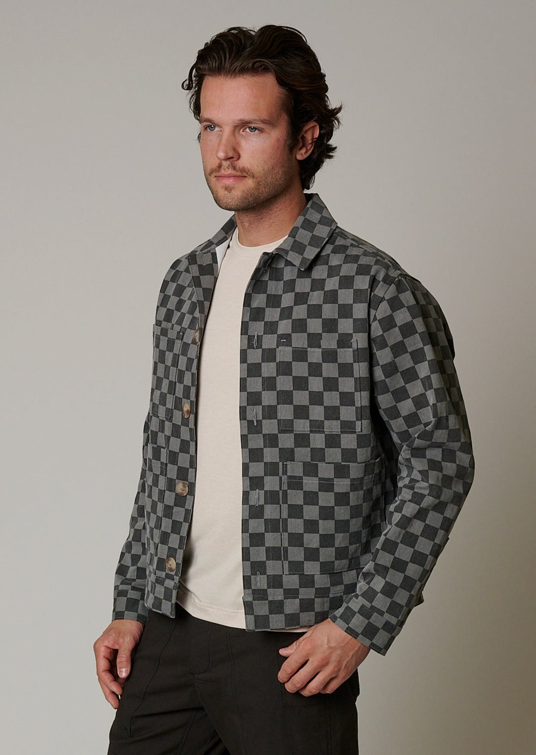 CHARCOAL CHECKMATE RANCH JACKET