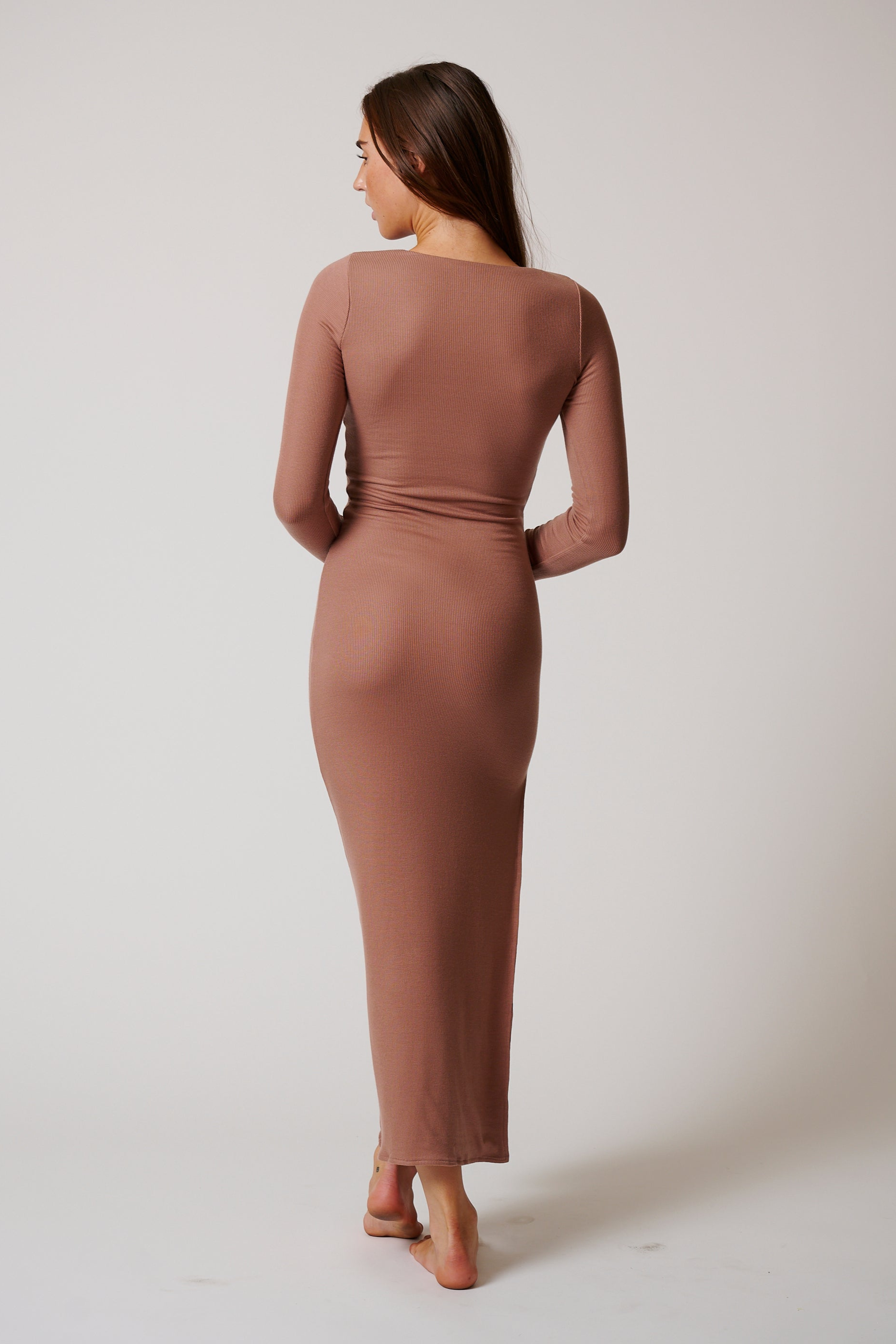 BAL HARBOR LONG SLEEVE RIB DRESS