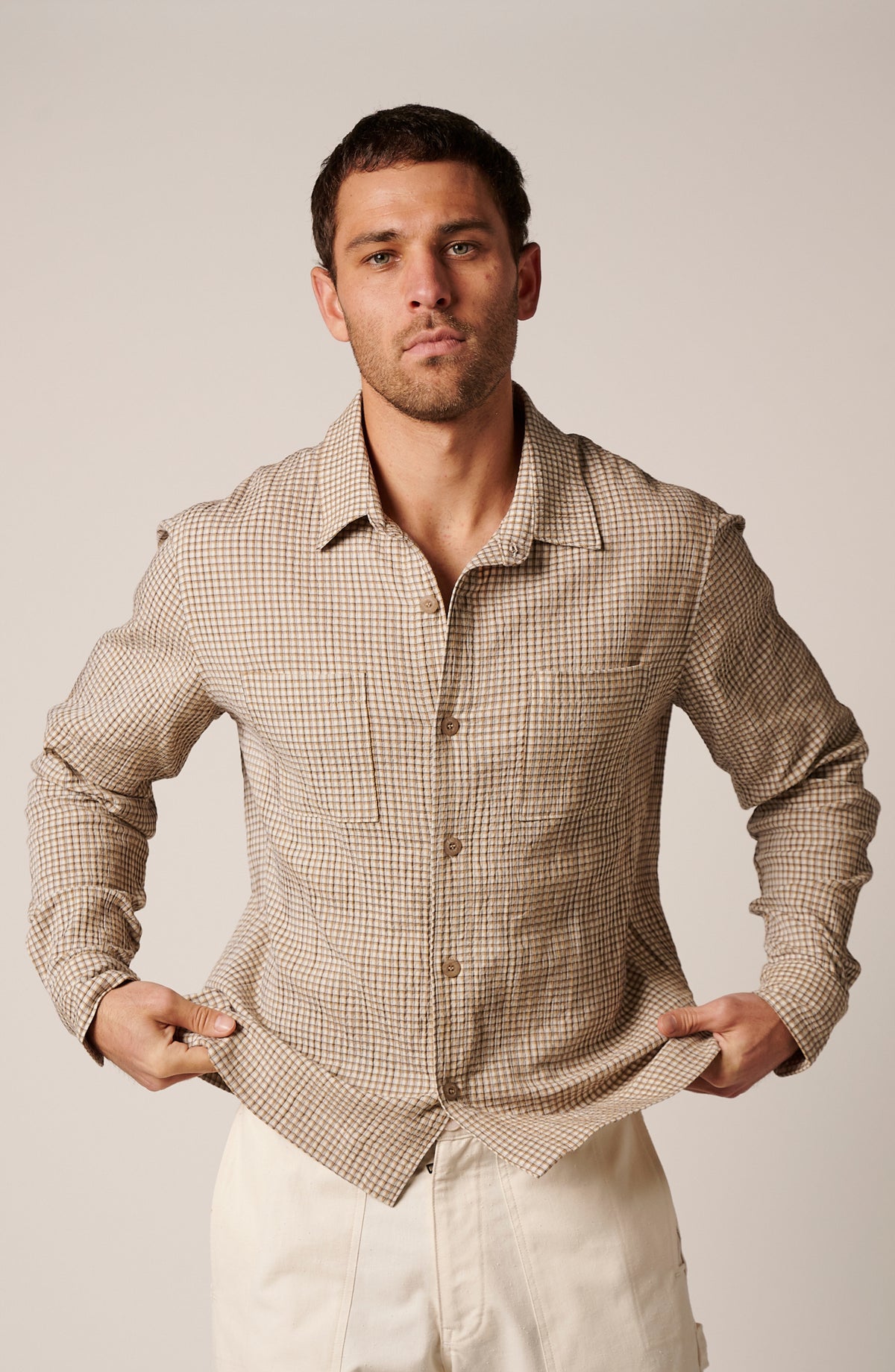 THE JACKSON COTTON BUTTON UP