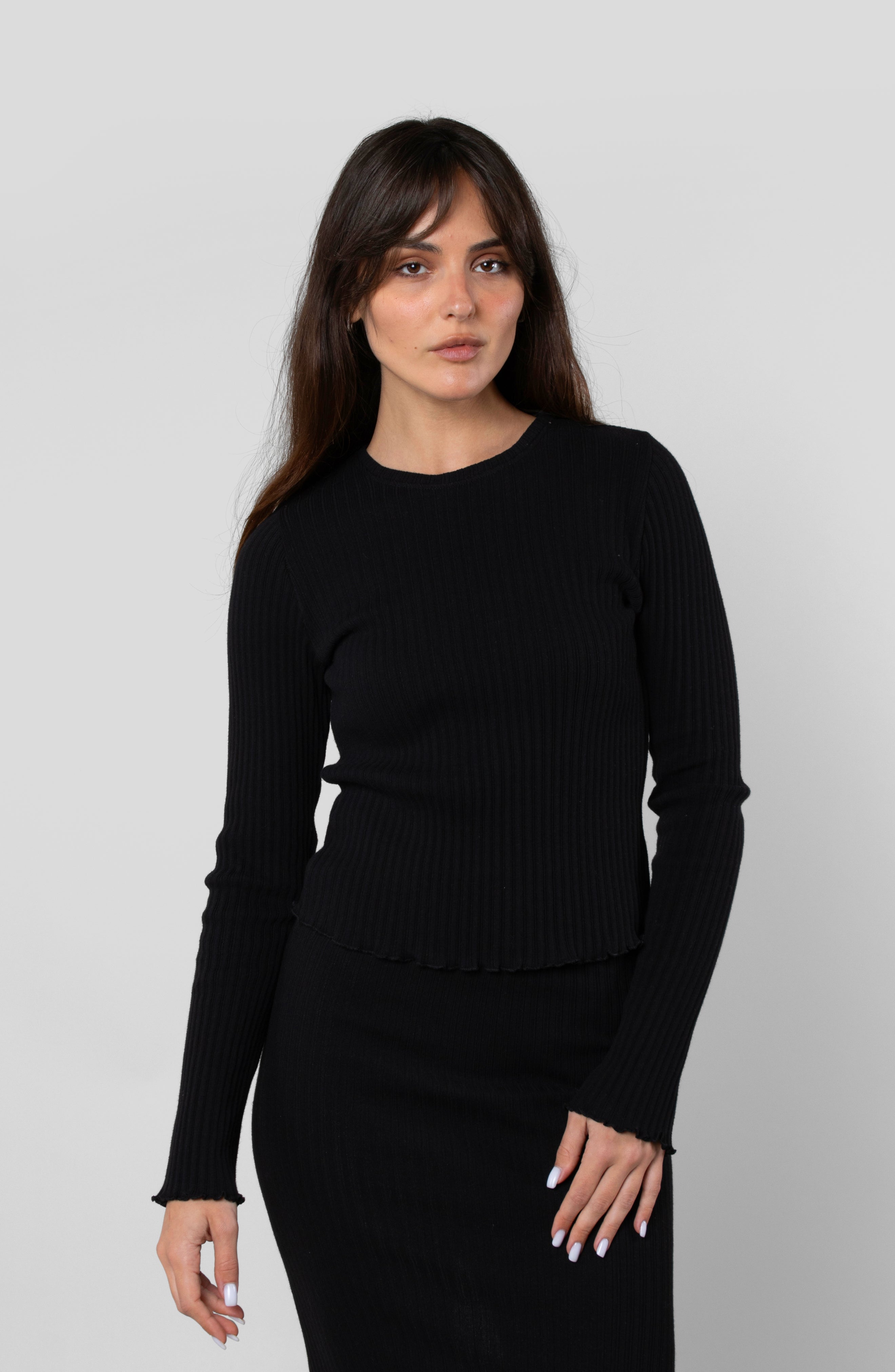 COTTON RIB LONG SLEEVE