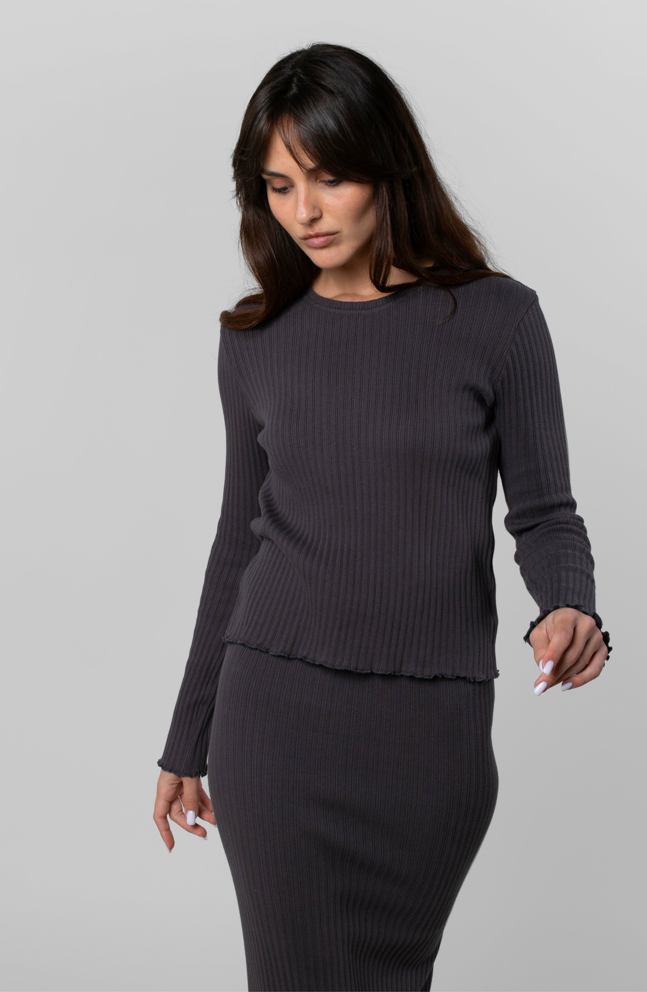 COTTON RIB LONG SLEEVE