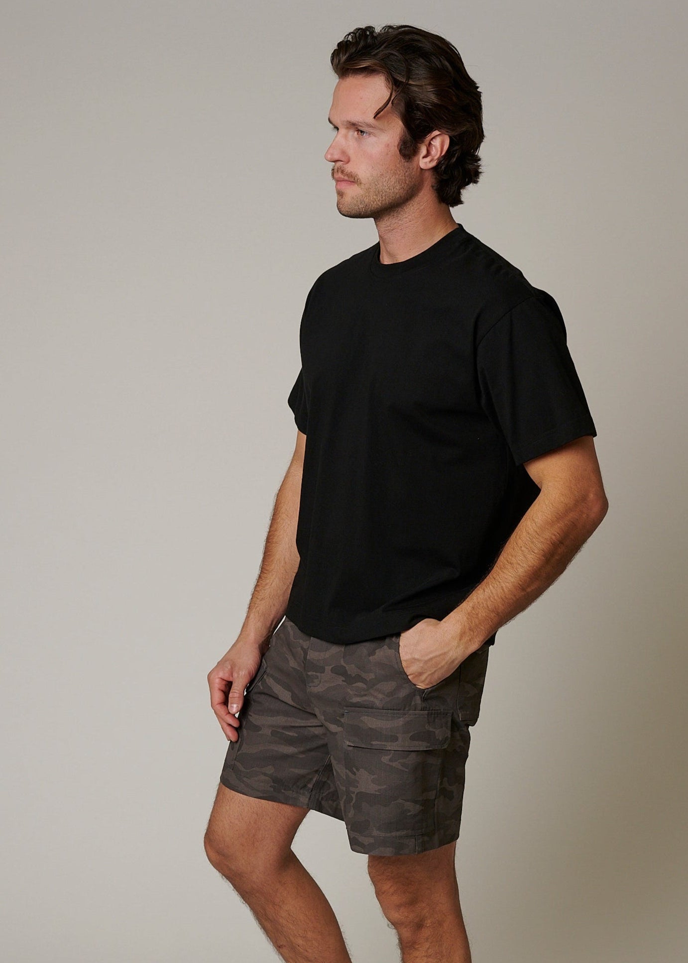 RIPSTOP CARGO CAMO SHORTS