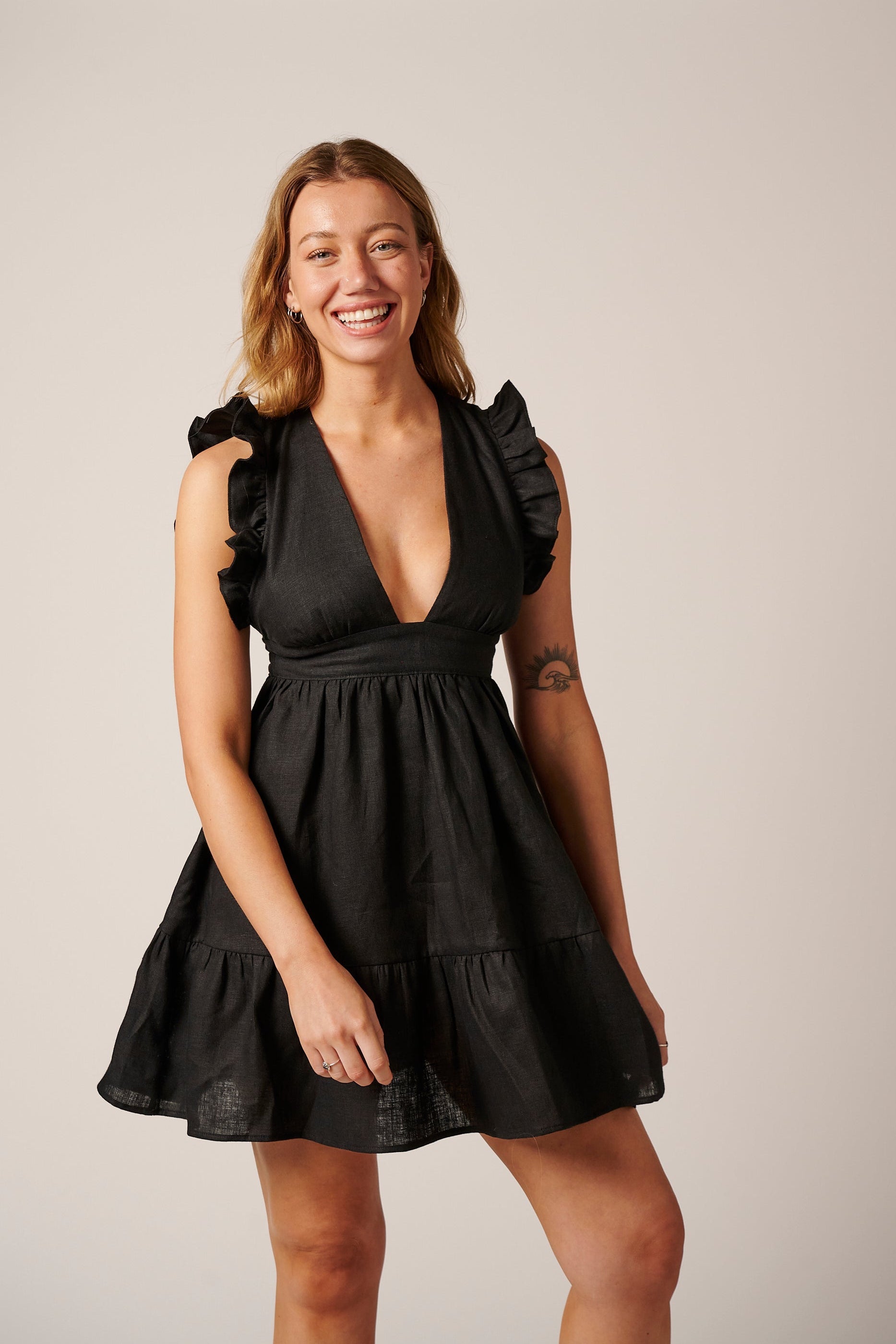 CHLOE MINI LINEN DRESS