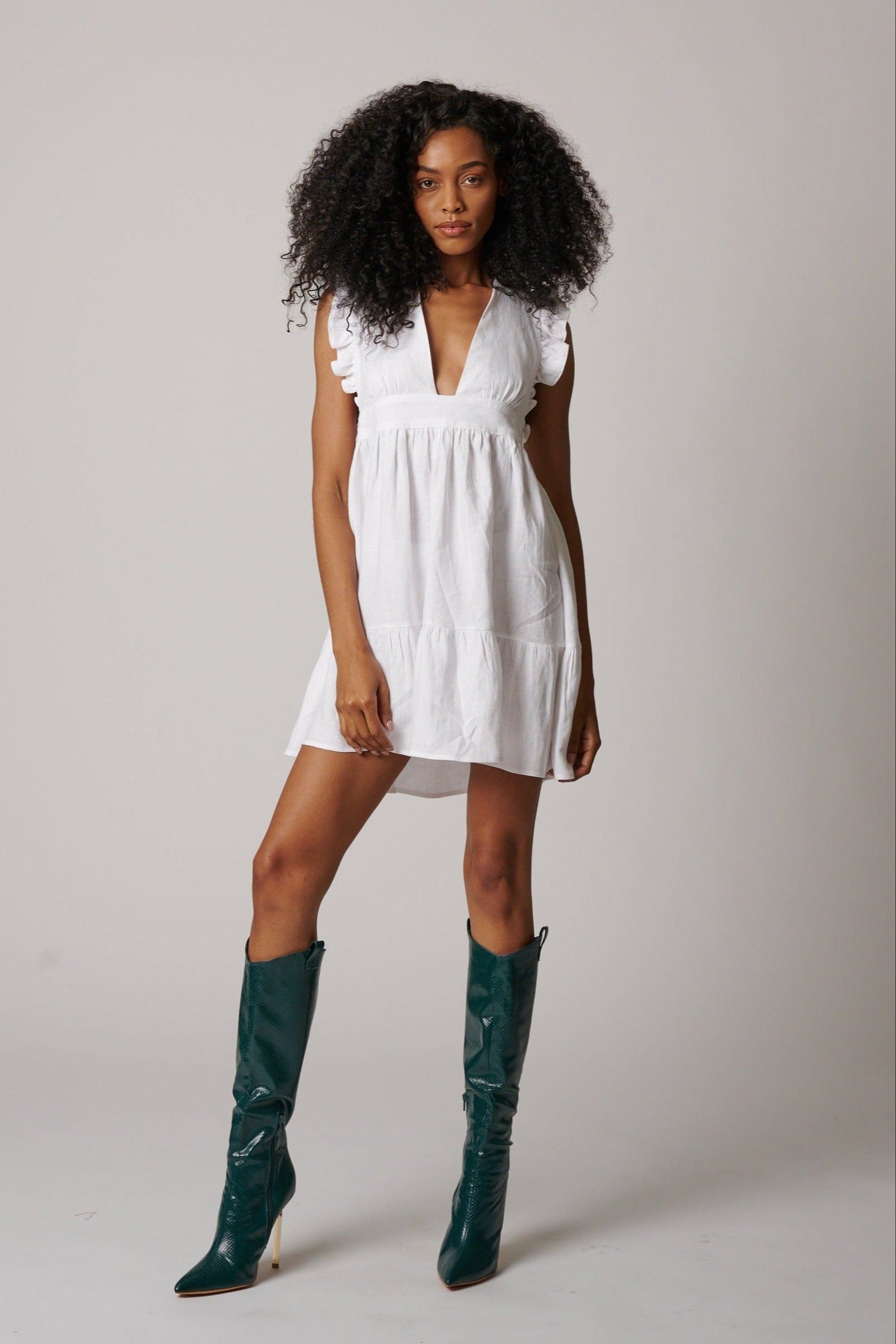 CHLOE MINI LINEN DRESS