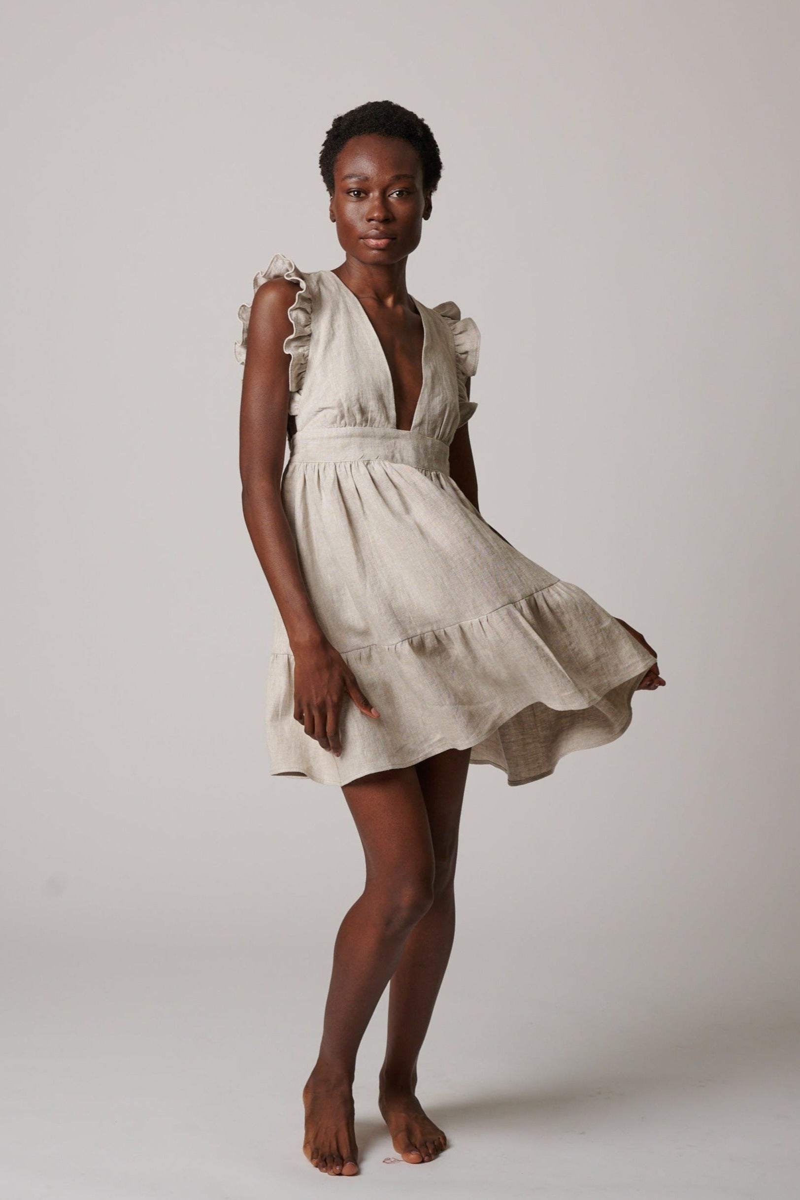 CHLOE MINI LINEN DRESS