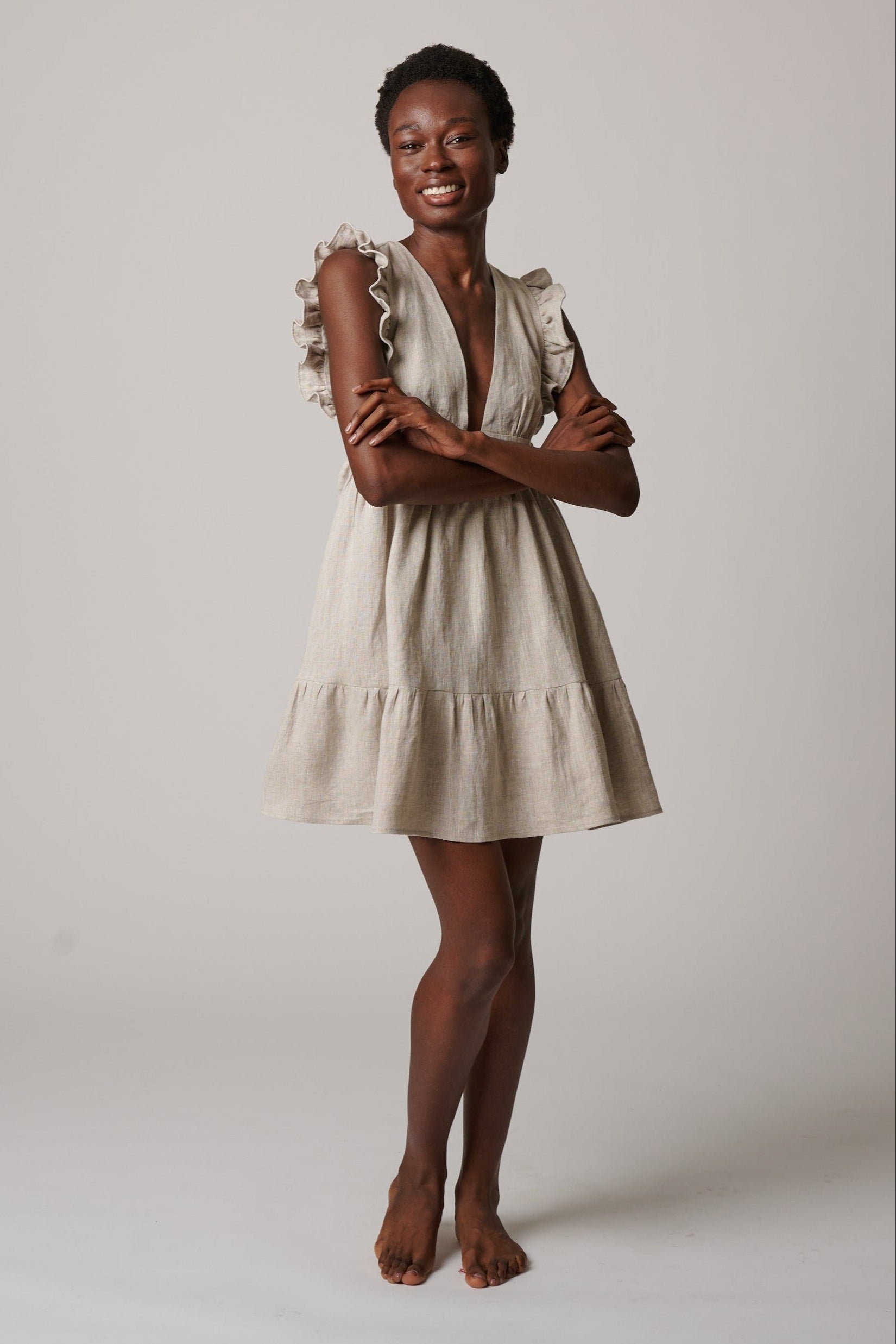 CHLOE MINI LINEN DRESS