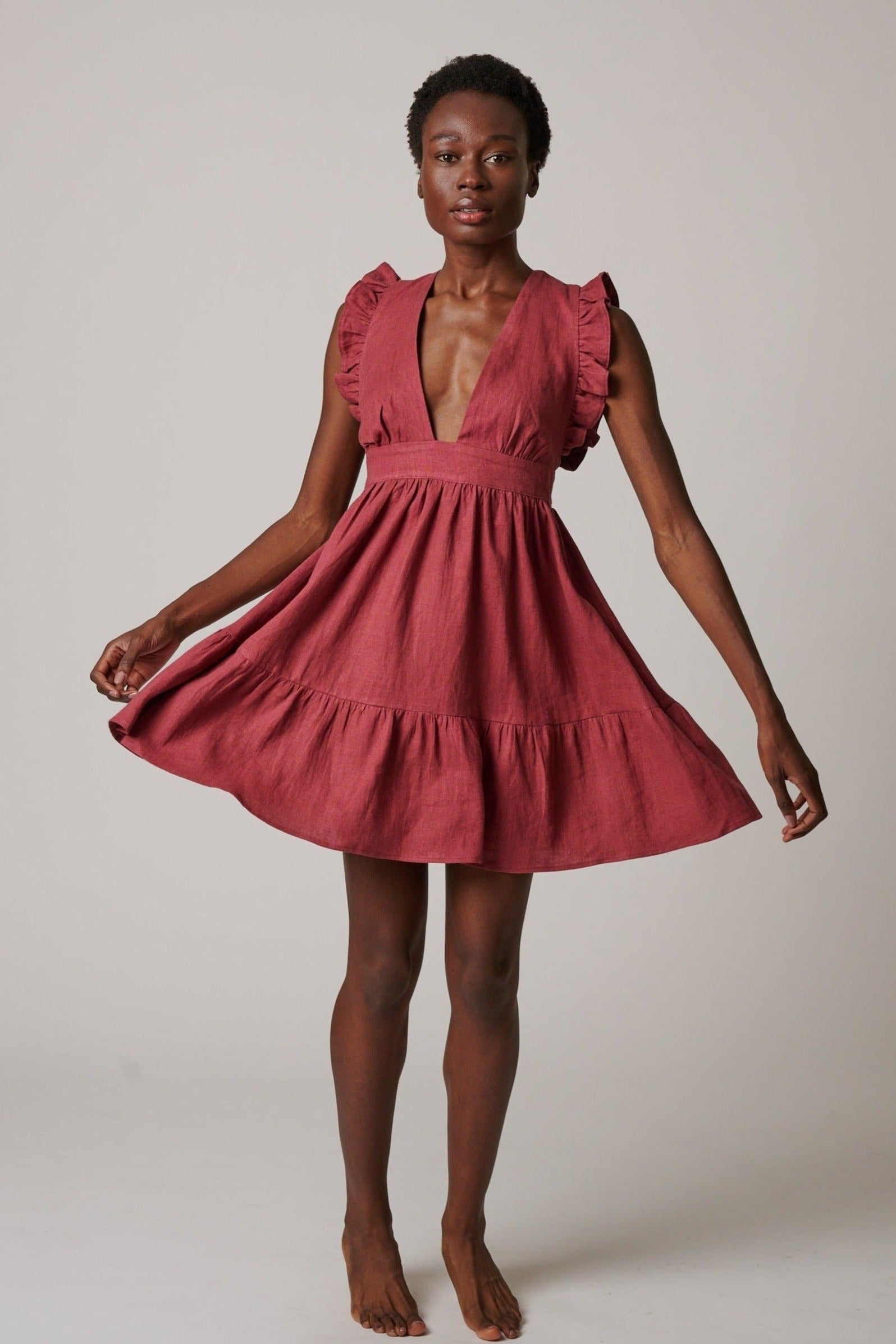 CHLOE MINI LINEN DRESS