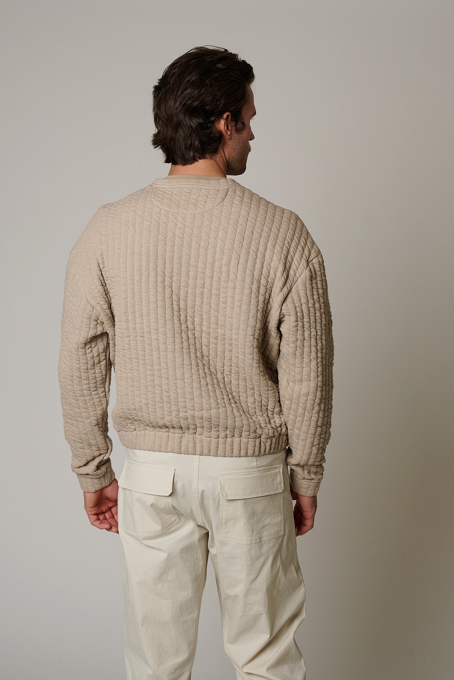 QUILT CREWNECK SWEATER
