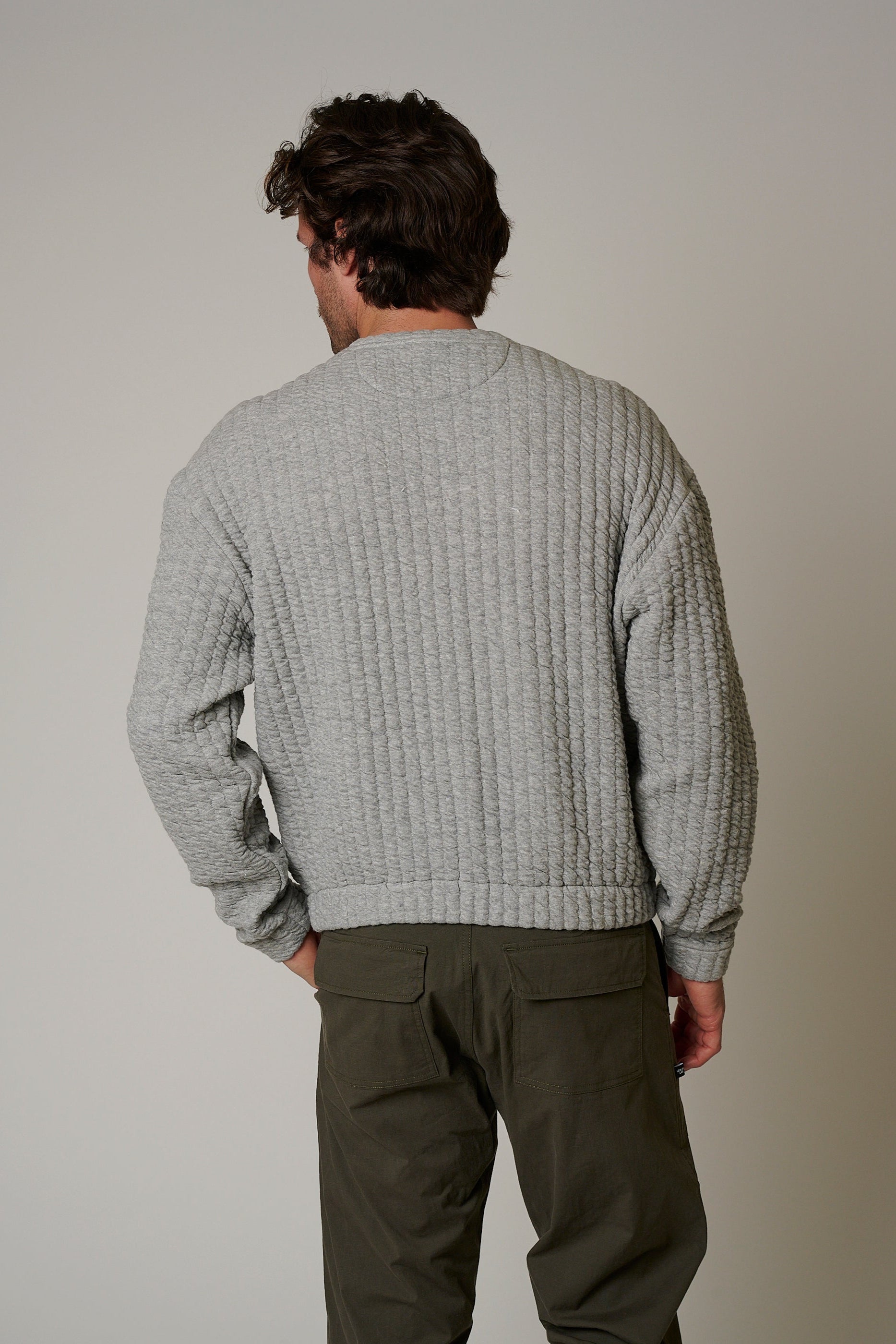 QUILT CREWNECK SWEATER