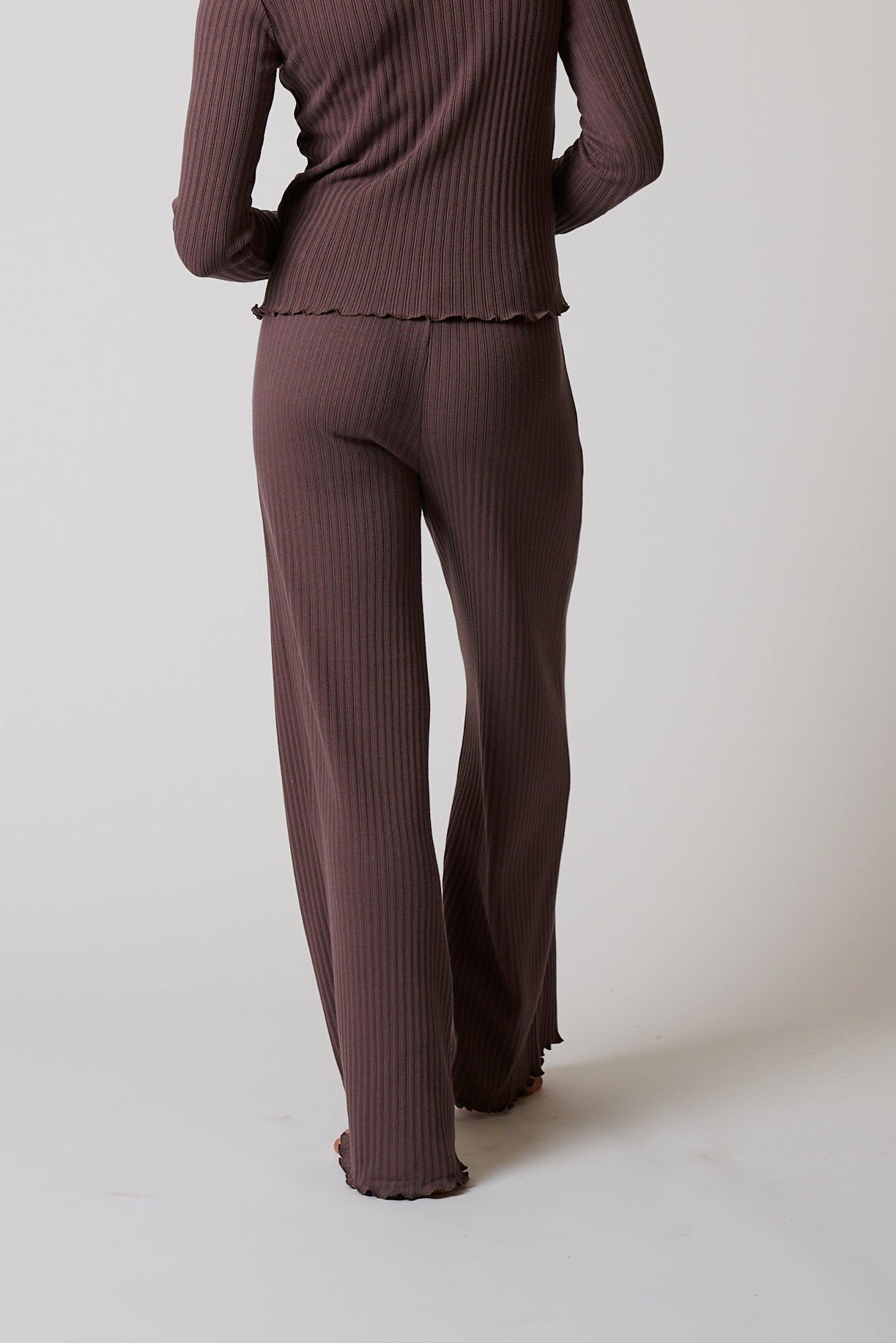 COTTON RIB PALAZZO PANT
