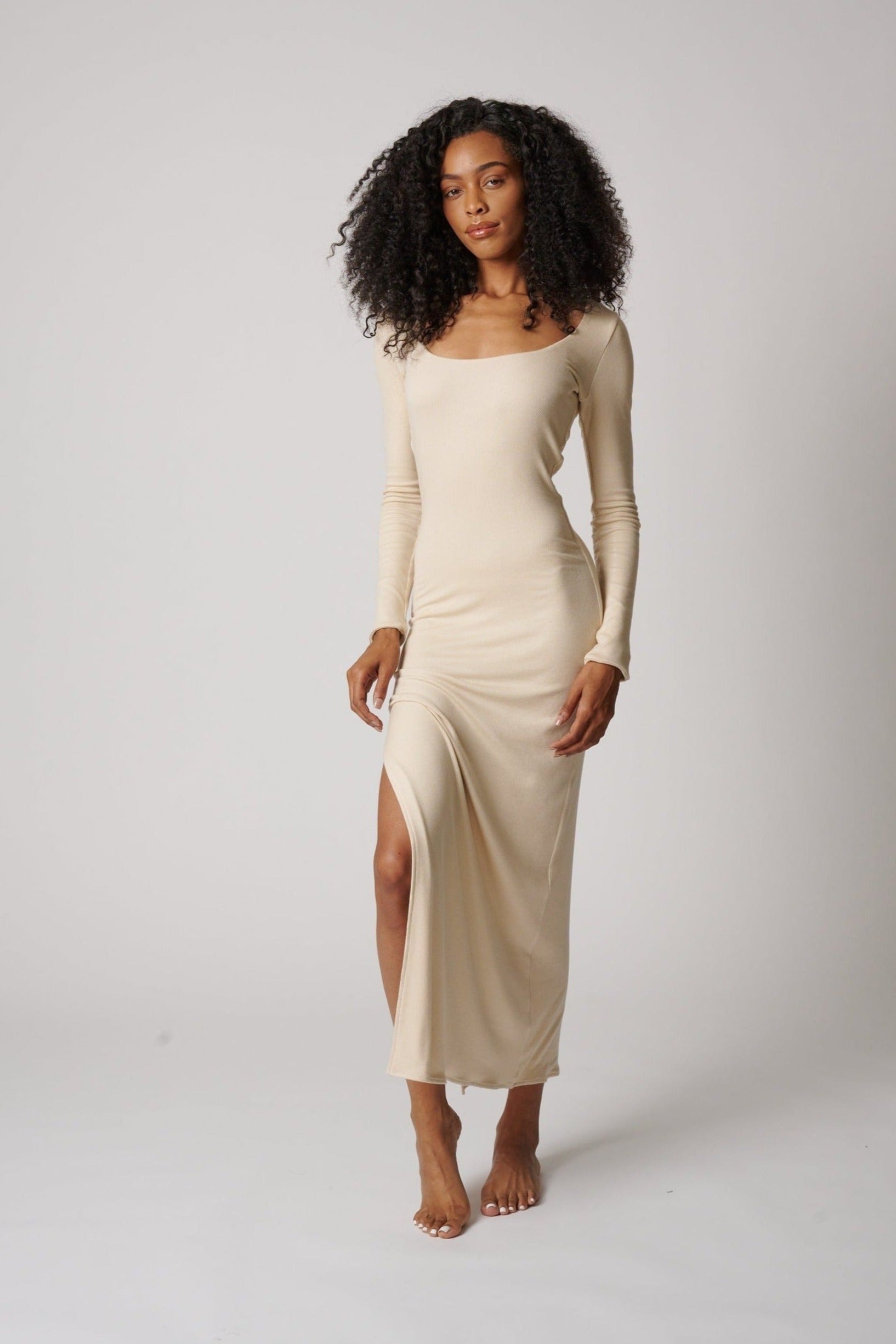 BAL HARBOR LONG SLEEVE RIB DRESS