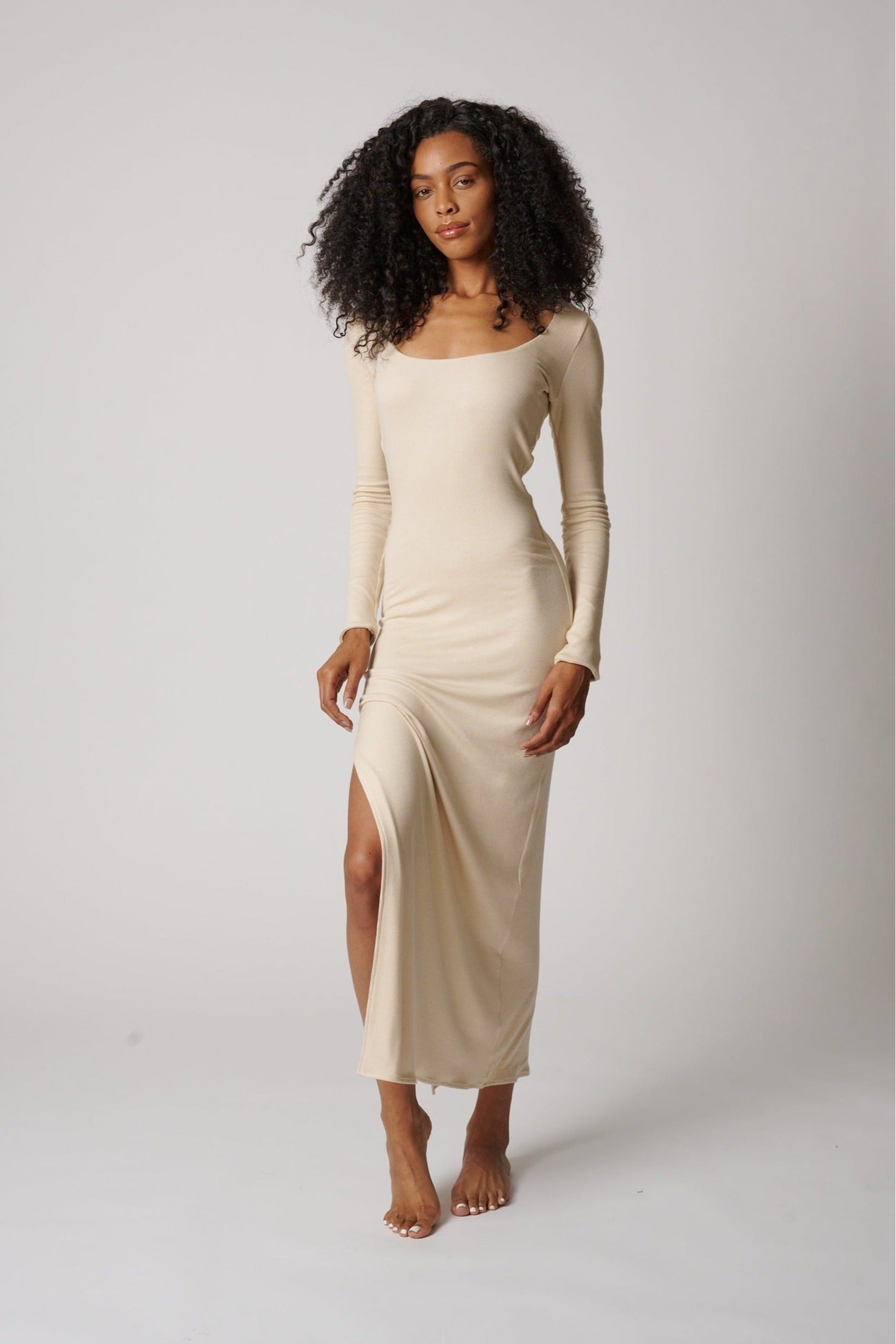 BAL HARBOR LONG SLEEVE RIB DRESS