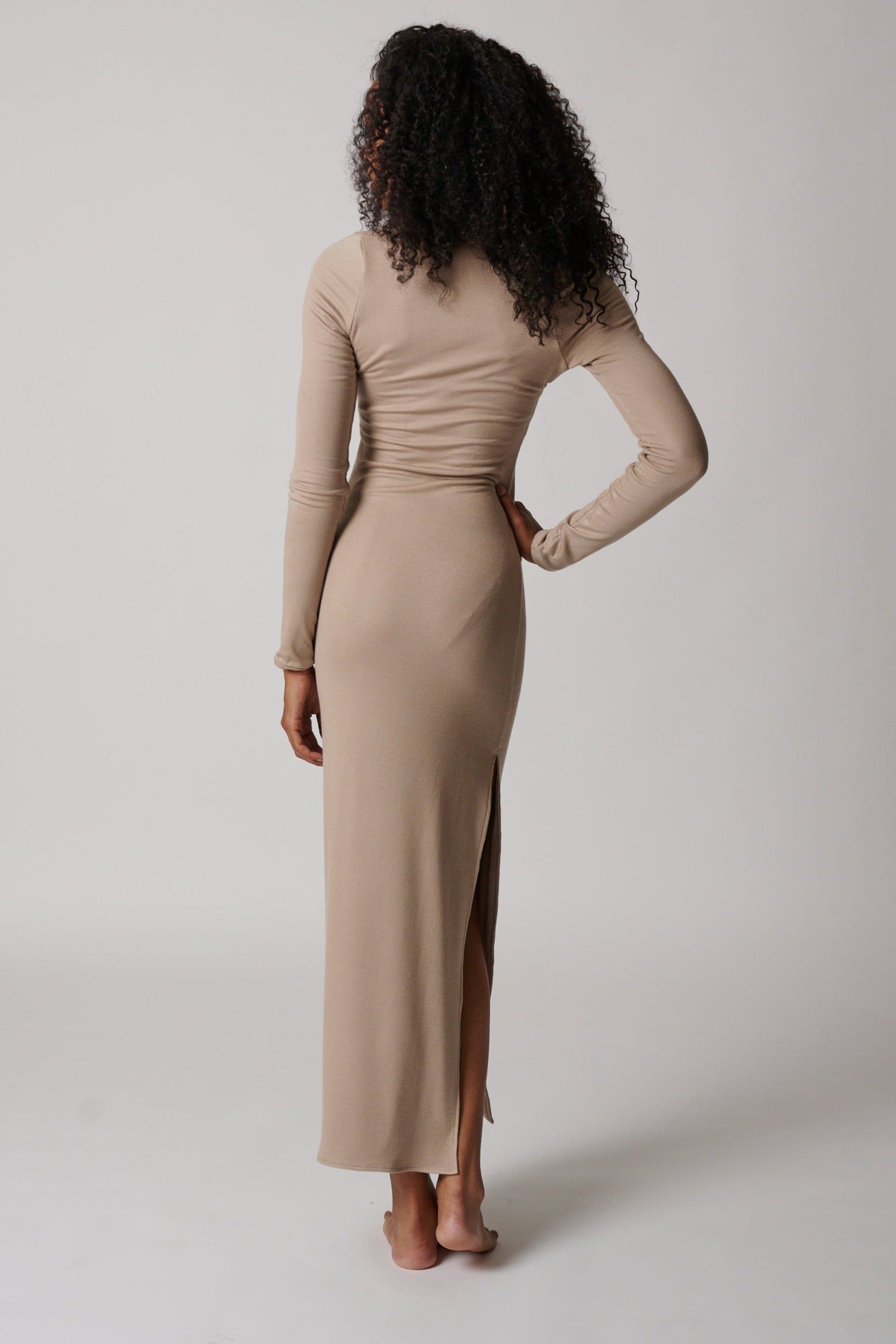 BAL HARBOR LONG SLEEVE RIB DRESS