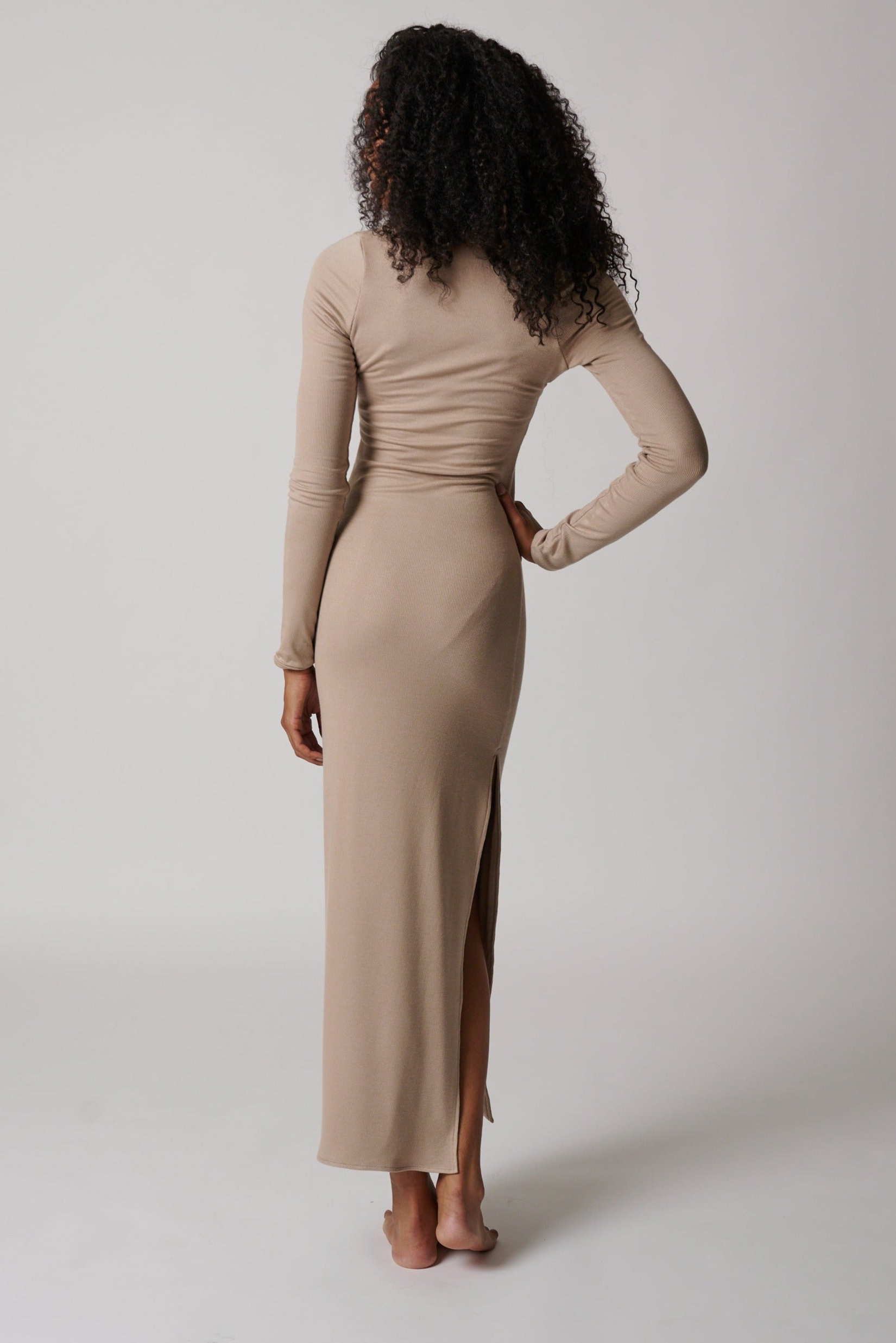 BAL HARBOR LONG SLEEVE RIB DRESS