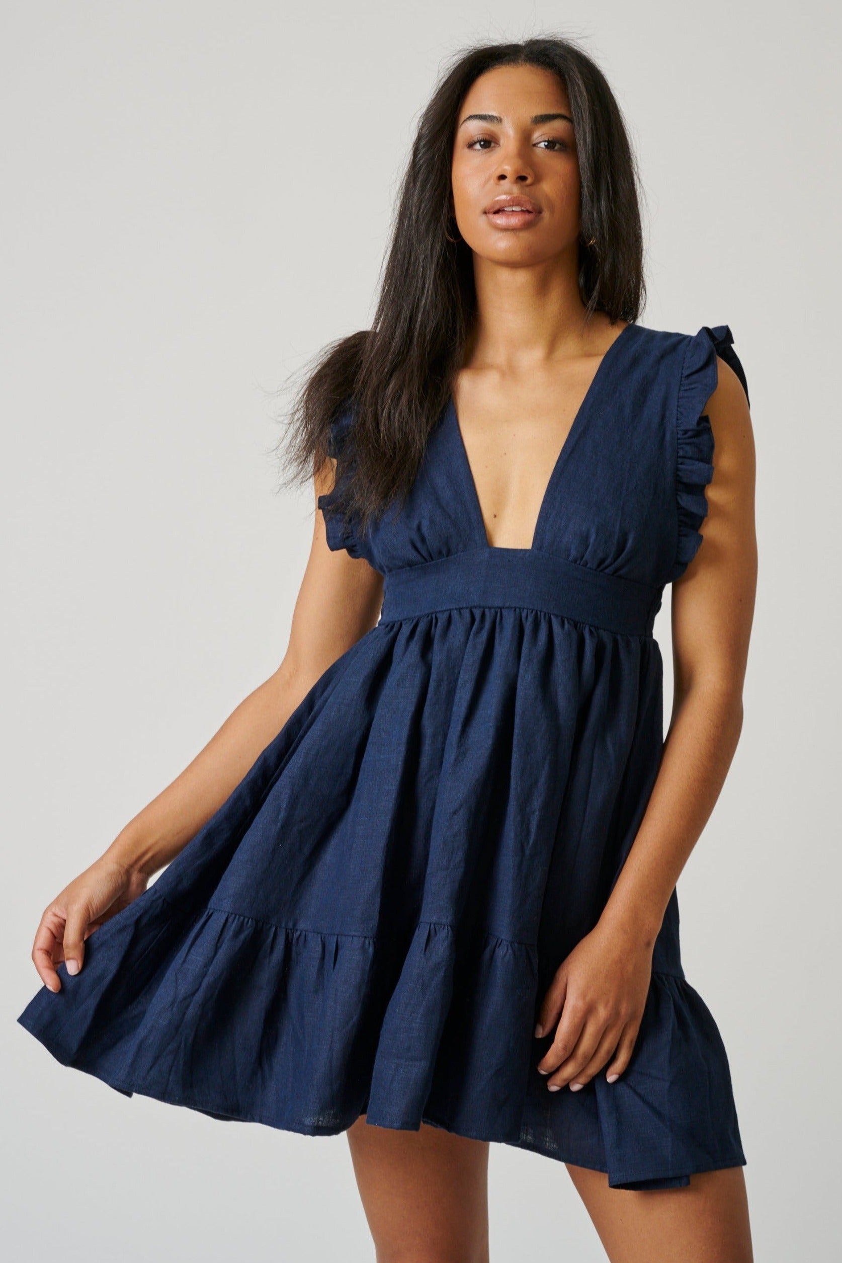 CHLOE MINI LINEN DRESS