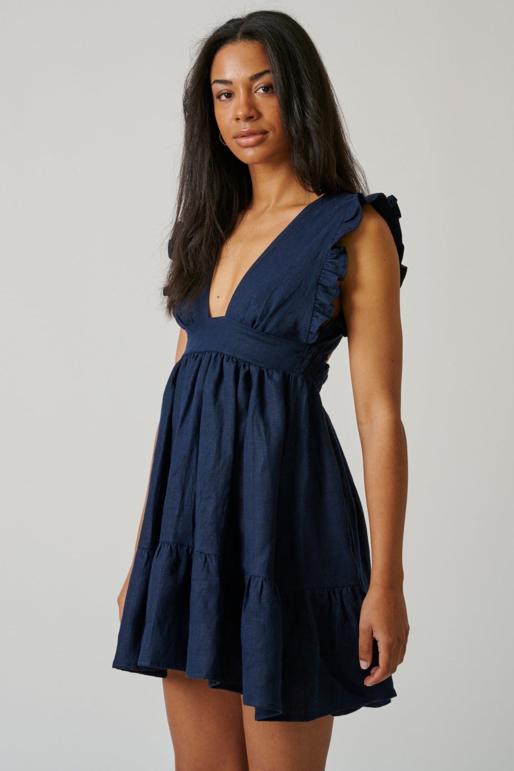 CHLOE MINI LINEN DRESS