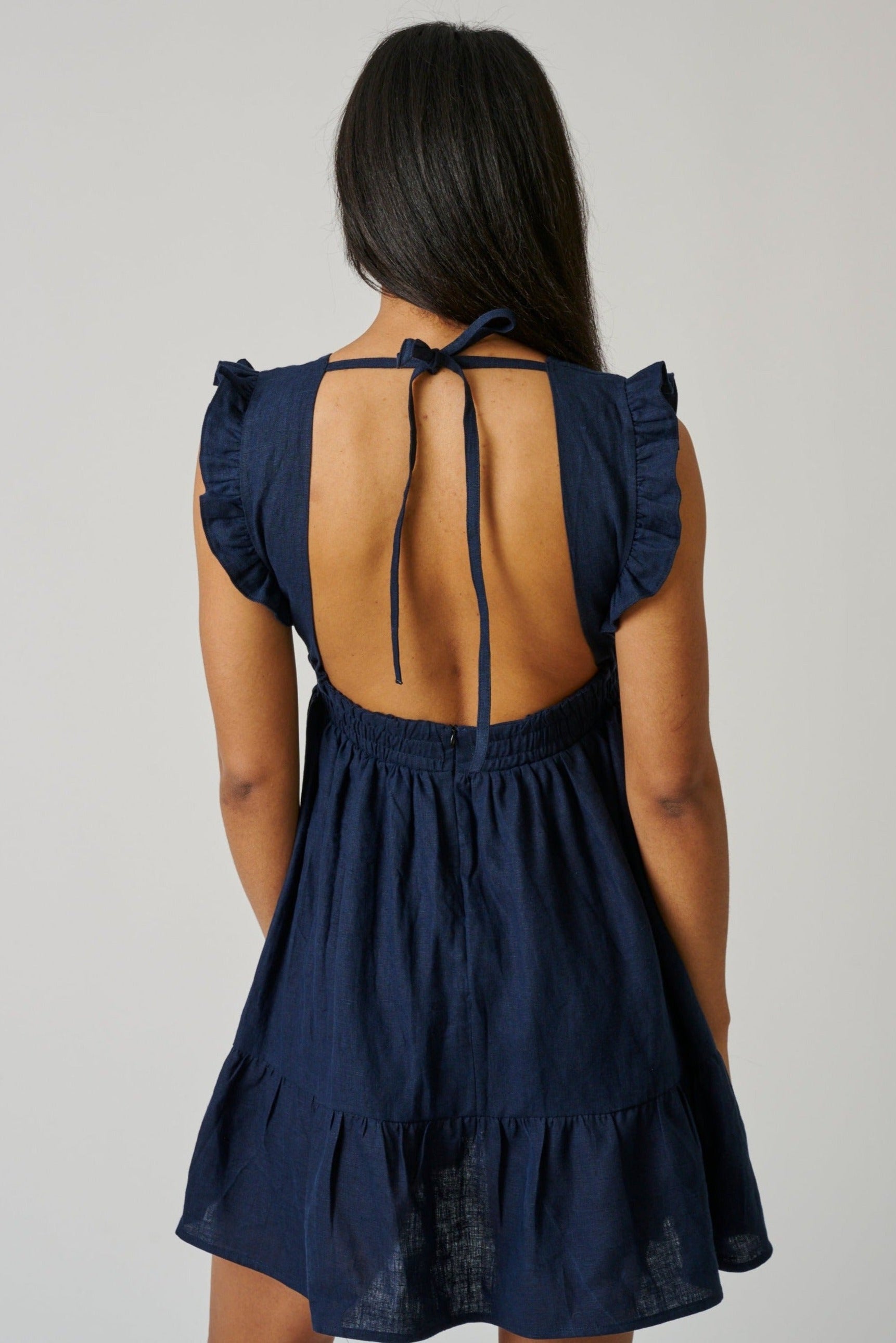 CHLOE MINI LINEN DRESS