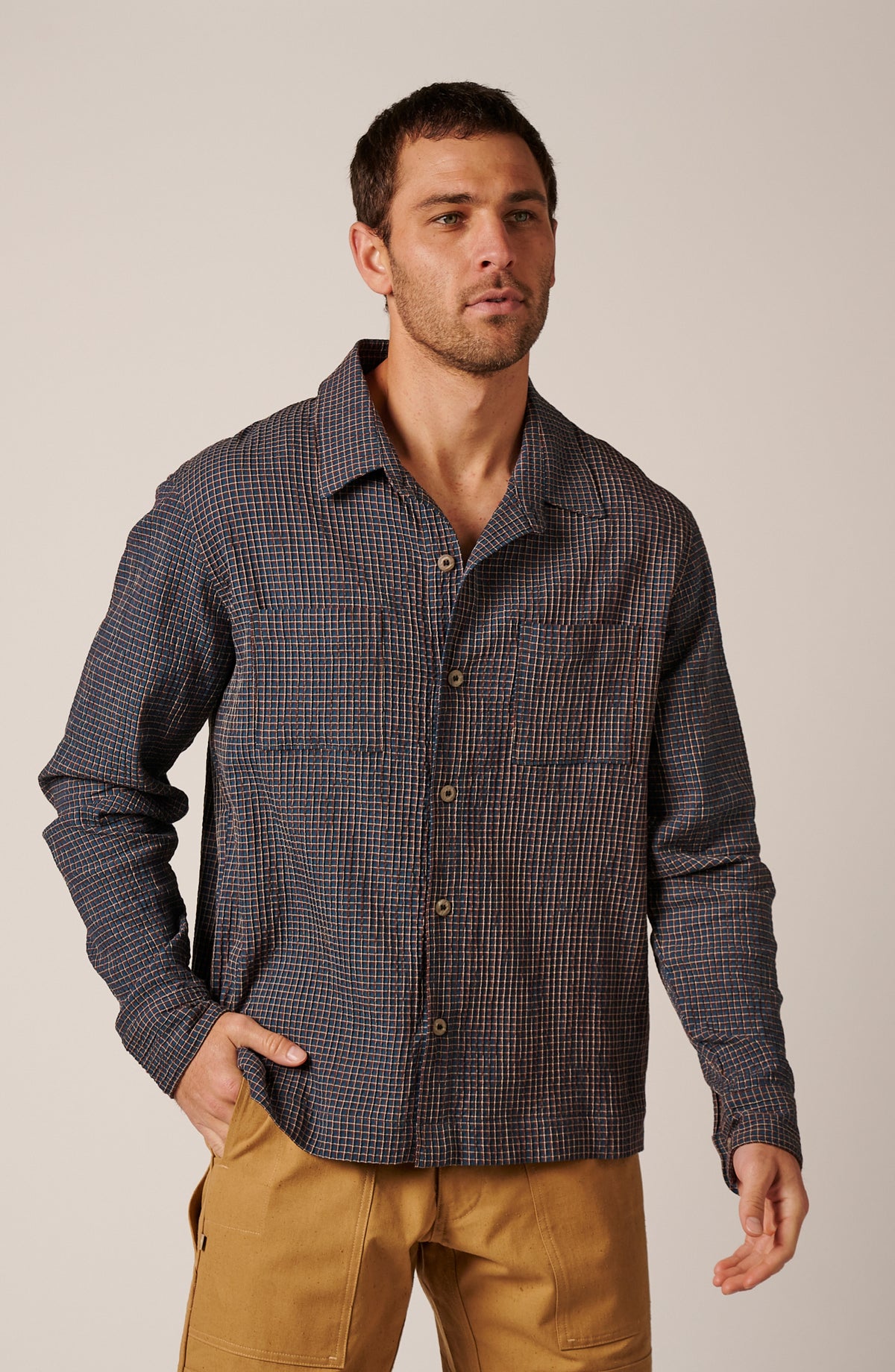 THE JACKSON COTTON BUTTON UP