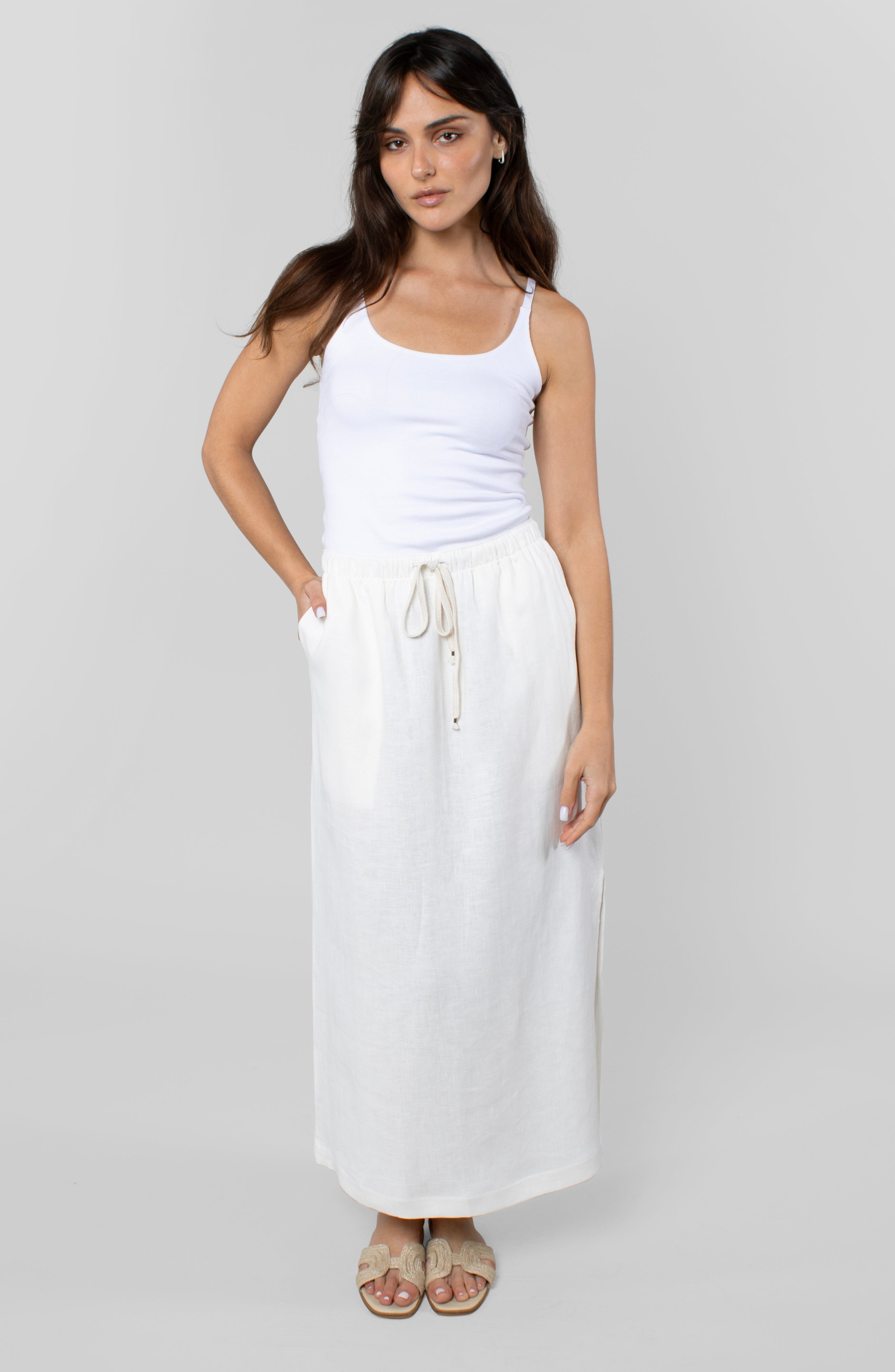 Linen Resort Skirt | Women's Linen Skirt | Leisure Lab – LEISURE LAB®