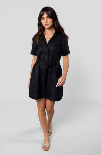 LINEN MONTAGE DRESS