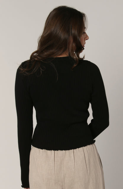 COTTON RIB LONG SLEEVE