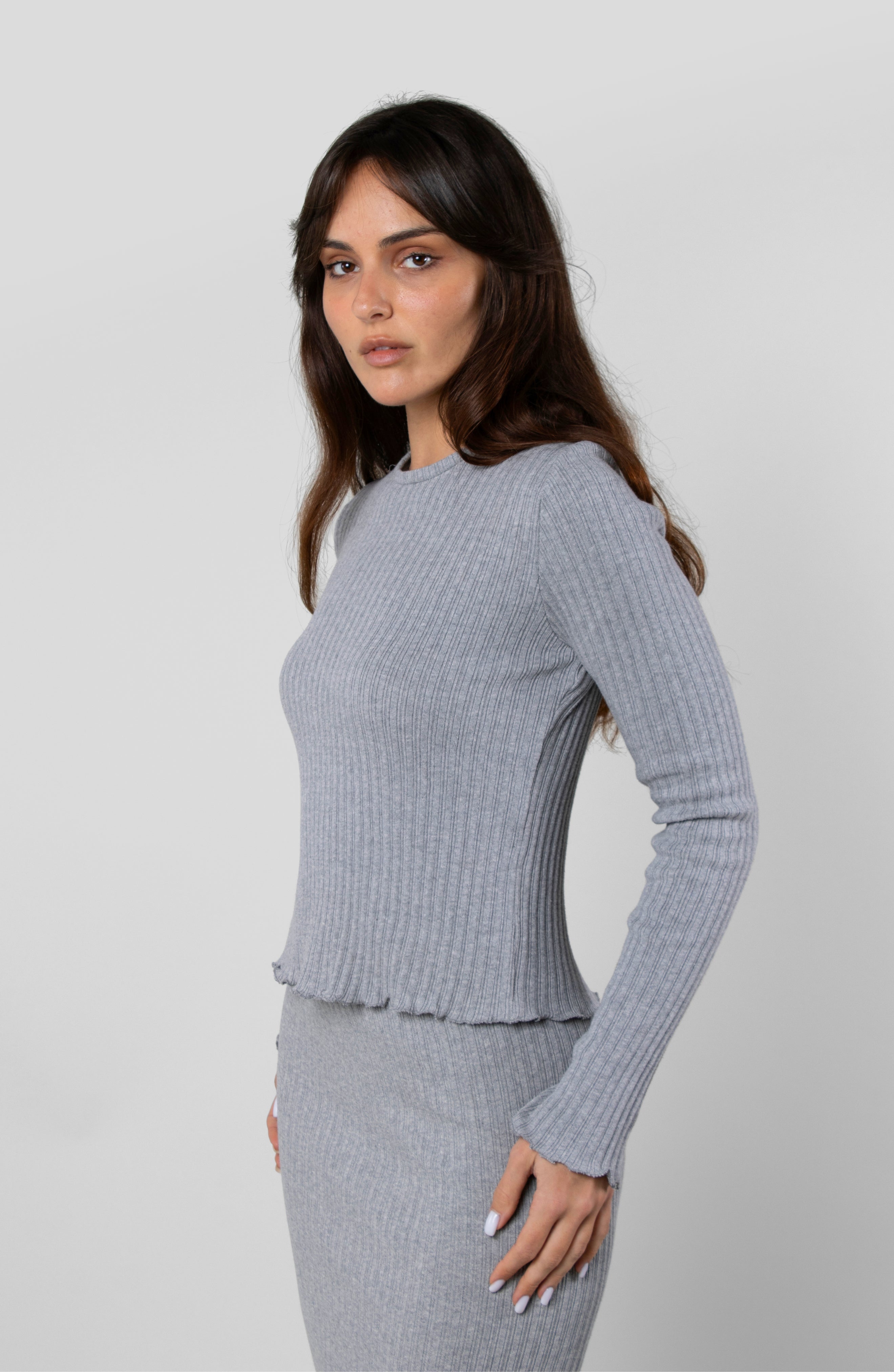 COTTON RIB LONG SLEEVE