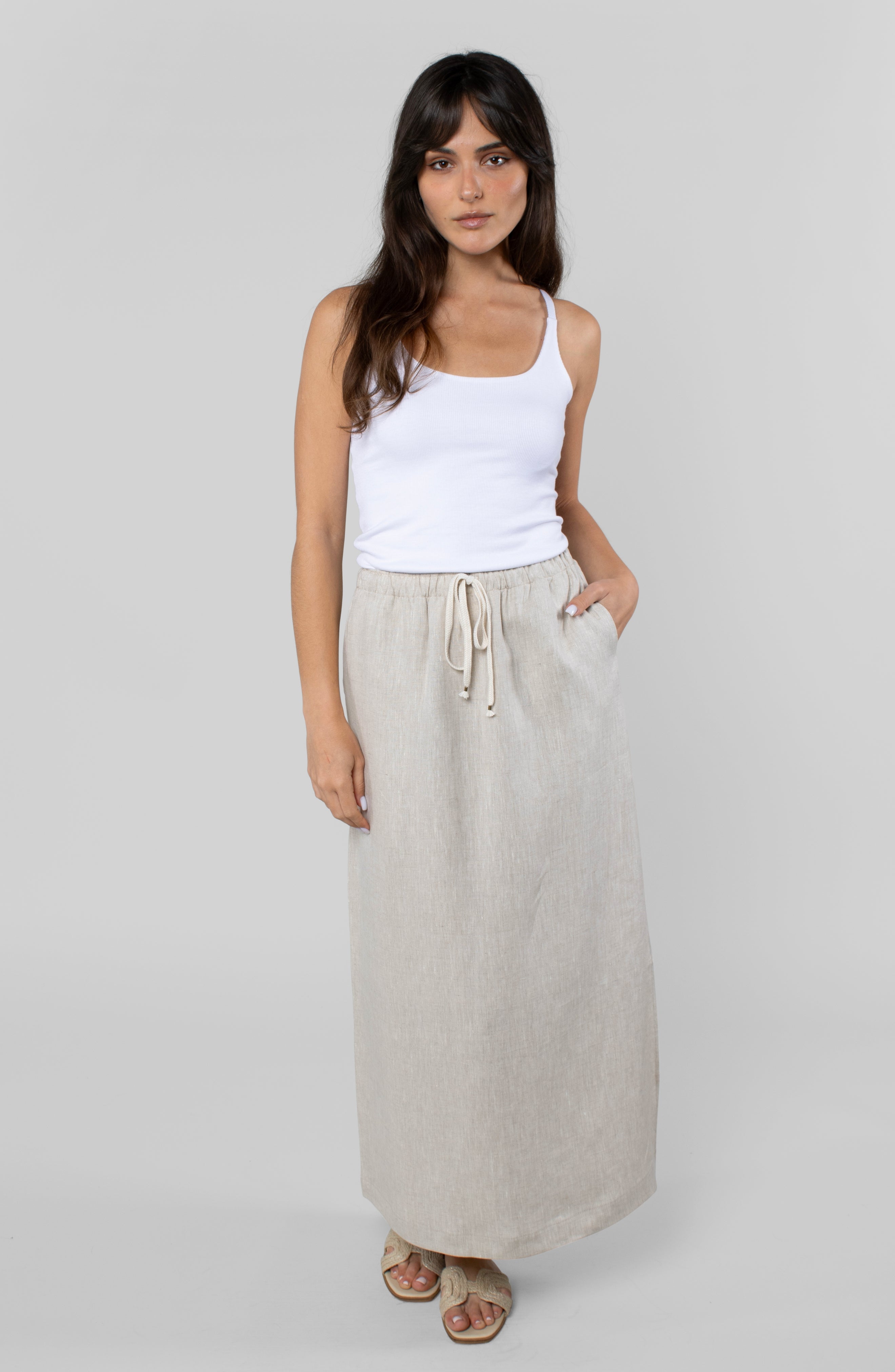 Linen Resort Skirt | Women's Linen Skirt | Leisure Lab – LEISURE LAB®