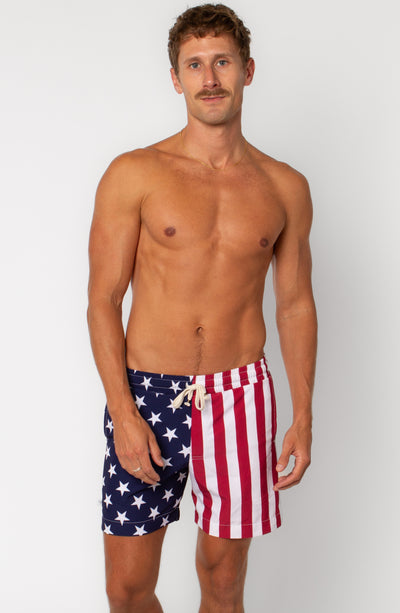 STARS + STRIPES SWIM TRUNK