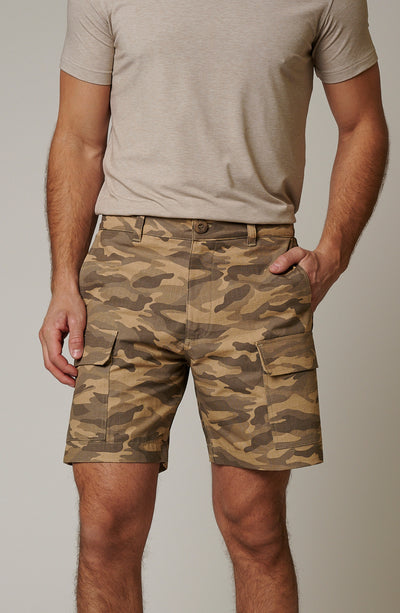 RIPSTOP CARGO CAMO SHORTS