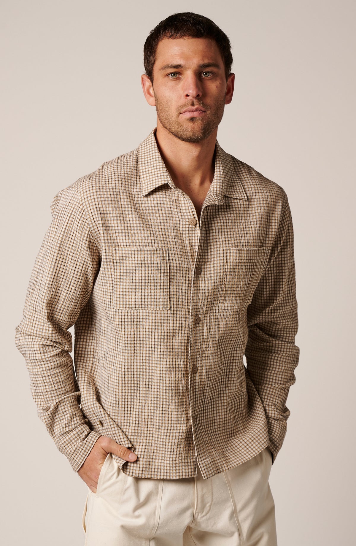 THE JACKSON COTTON BUTTON UP