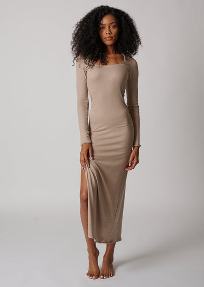 BAL HARBOR LONG SLEEVE RIB DRESS