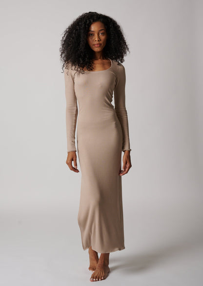 BAL HARBOR LONG SLEEVE RIB DRESS