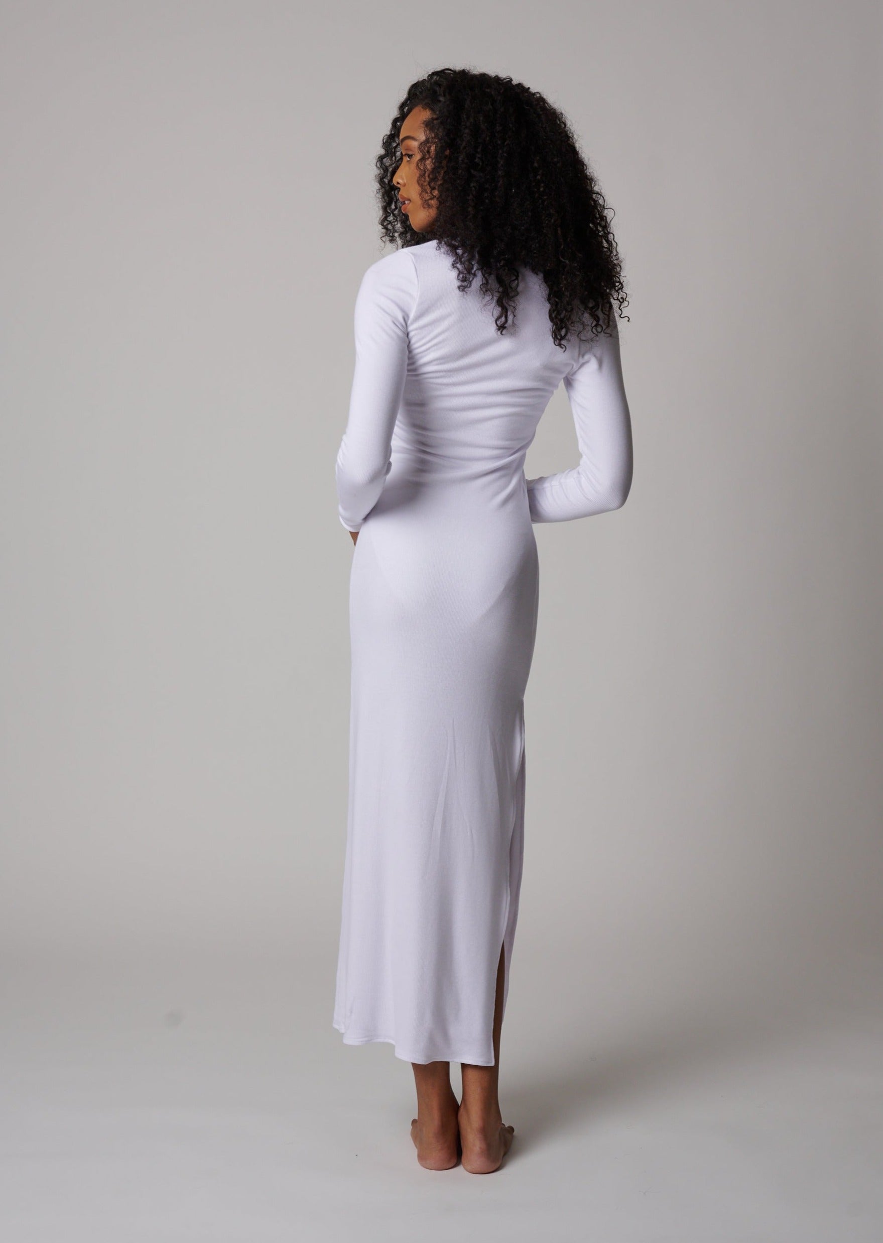 BAL HARBOR LONG SLEEVE RIB DRESS