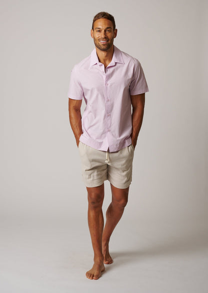 SHORT SLEEVE COTTON BUTTON UP