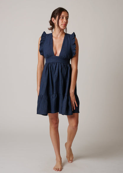 CHLOE MINI LINEN DRESS