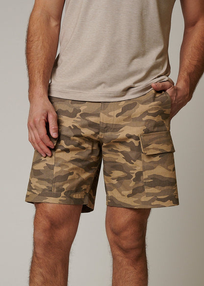 RIPSTOP CARGO CAMO SHORTS