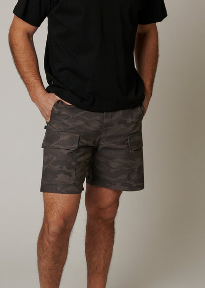 RIPSTOP CARGO CAMO SHORTS