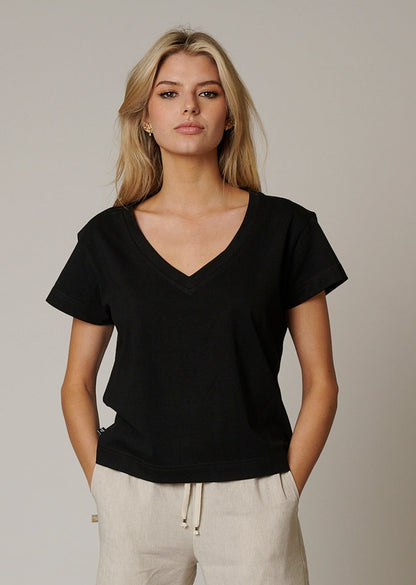 ORGANIC COTTON WOMENS V NECK