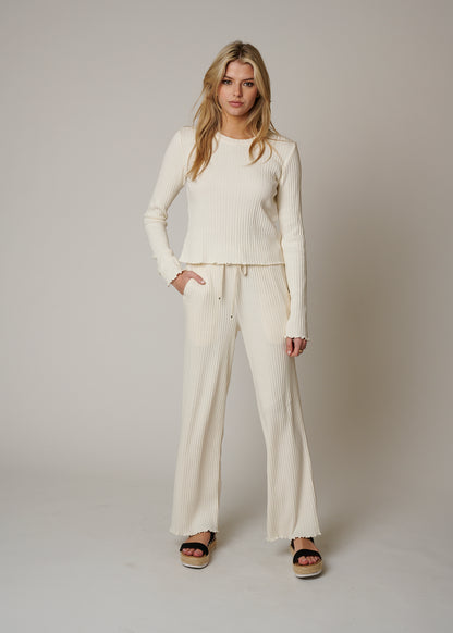 COTTON RIB PANT