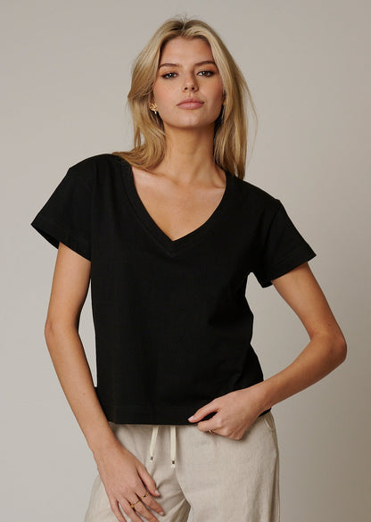 ORGANIC COTTON WOMENS V NECK