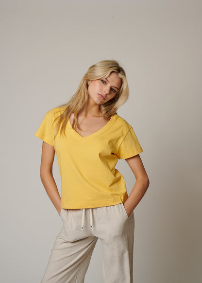 ORGANIC COTTON WOMENS V NECK