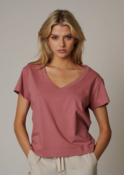 ORGANIC COTTON WOMENS V NECK