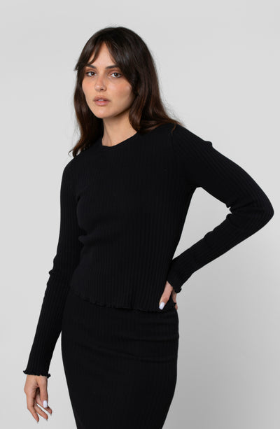 COTTON RIB LONG SLEEVE