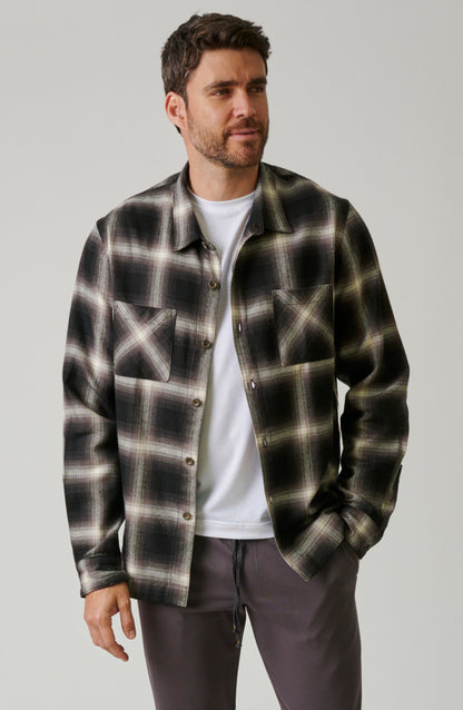 WOLF COTTON FLANNEL BUTTON UP