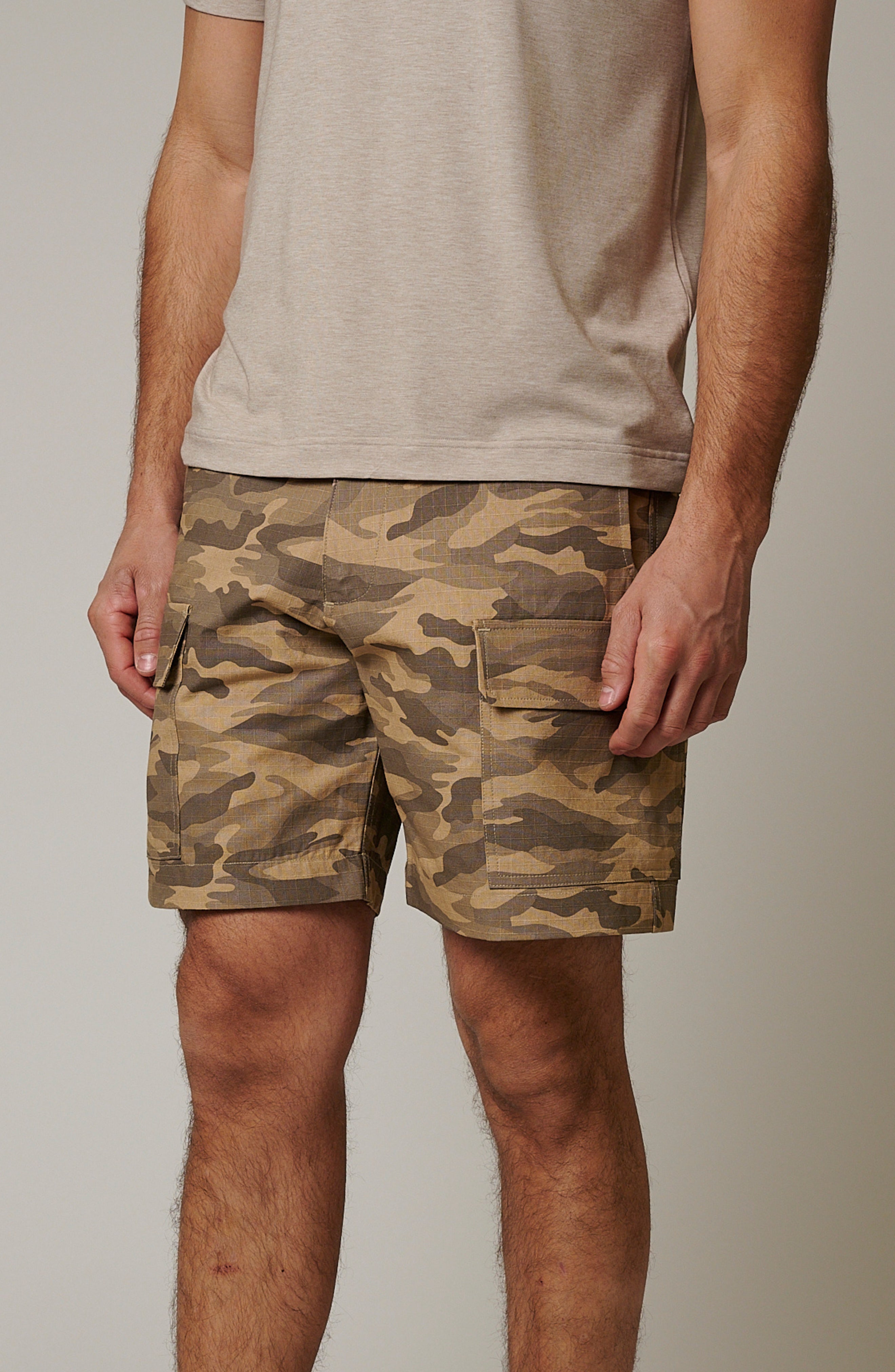 RIPSTOP CARGO CAMO SHORTS