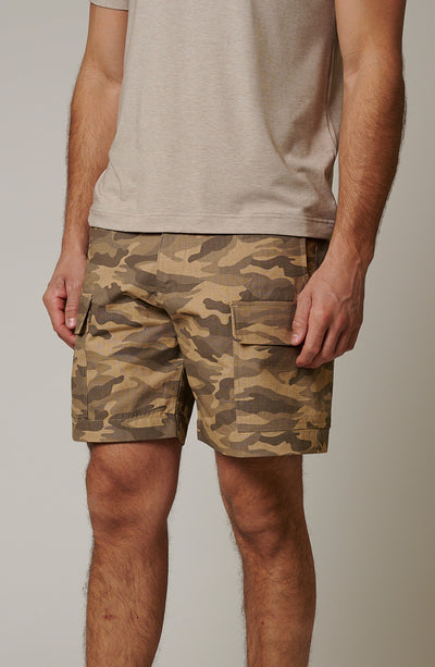 RIPSTOP CARGO CAMO SHORTS
